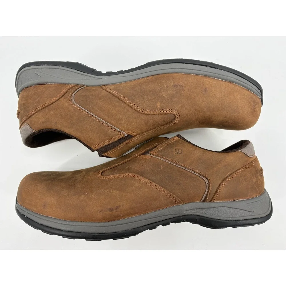 Red Wing ComfortPro 6705 Men's 12 Brown Nubuck Steel Toe Slip On Work Shoes